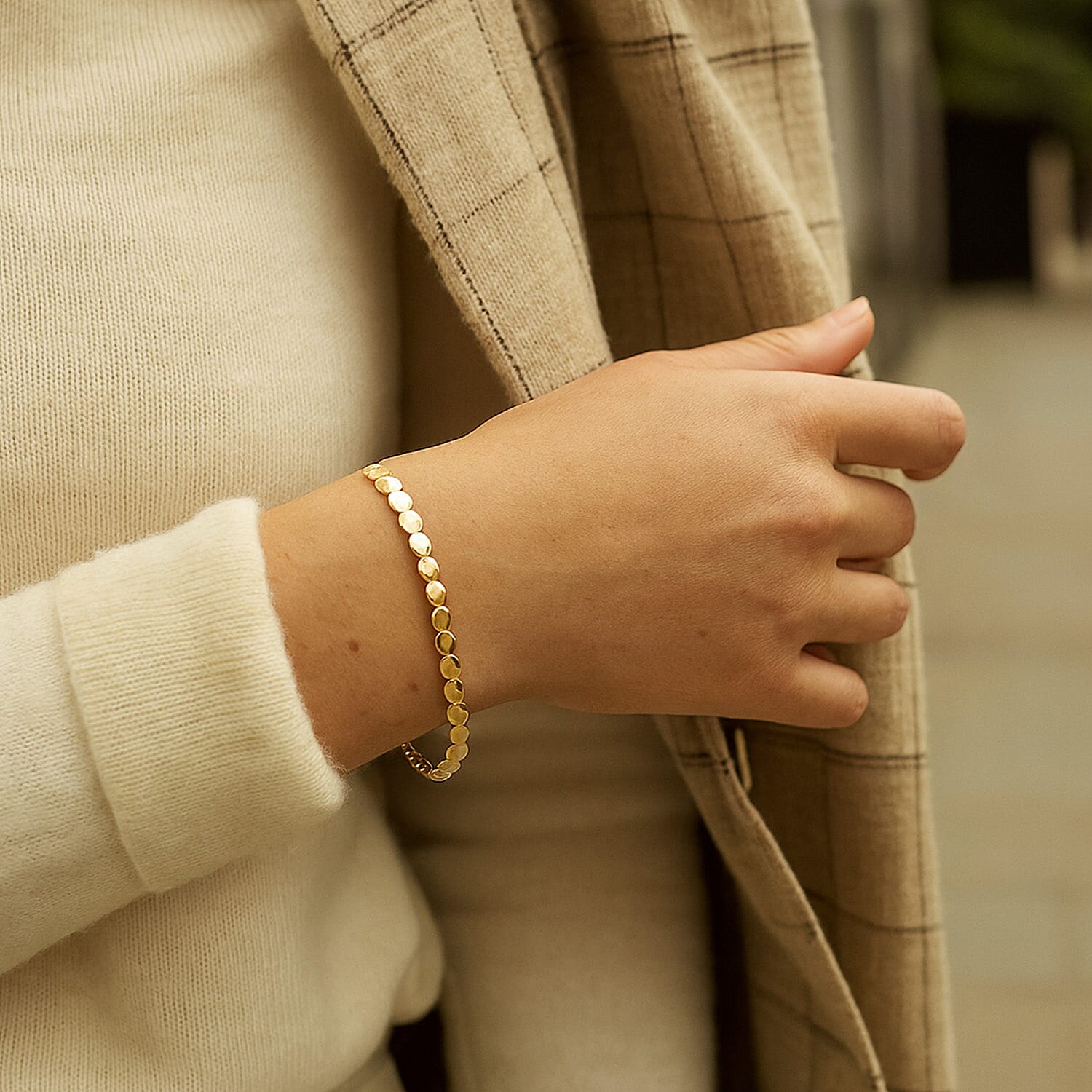 9K Yellow Gold Bracelet (Size 7.5), Gold Wt. 3.36 Gms.